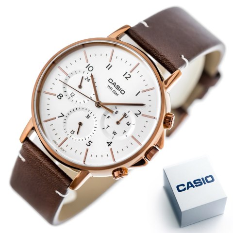 Casio ZEGAREK MĘSKI CASIO MTP-E321RL-5A (zd190b) + BOX