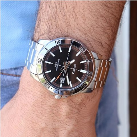 Casio Zegarek Męski Casio MTP-VD01D-1E2VUDF (zd185j) + BOX