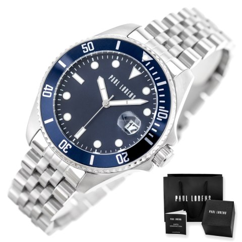 Paul Lorens ZEGAREK MĘSKI PAUL LORENS - PL13030B-6C1(zg350d) + BOX