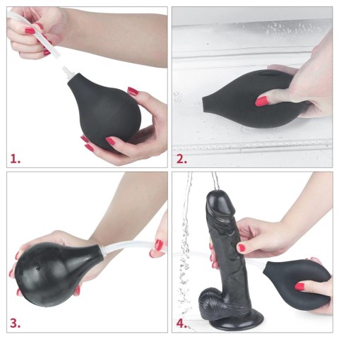 Dildo Lovetoy squirt realistyczne 23 cm czarne