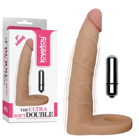 Dildo analne podwójnie wibrujące Lovetoy TPE 17.8 cm