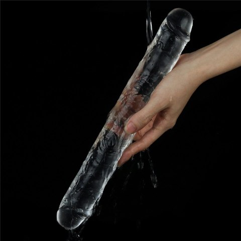 Dildo podwójne Lovetoy przezroczyste 30 cm