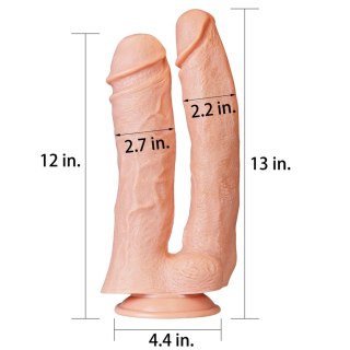 Dildo podwójne realistyczne Lovetoy mega 33 cm