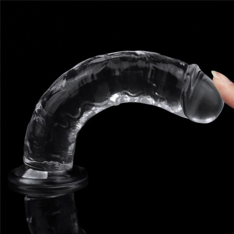 Dildo realistyczne Lovetoy przezroczysty TPE 18 cm