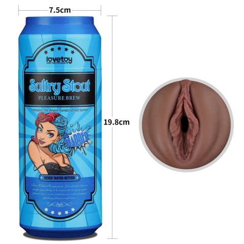 Masturbator TPE Lovetoy w puszce piwa 7,5 cm