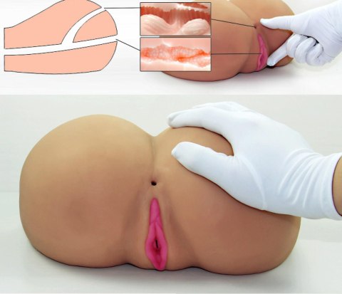 Masturbator cyber skóra Lovetoy cielisty 27 cm