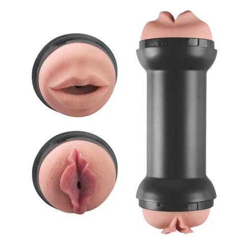 Masturbator podwójny Lovetoy usta i pochwa TPE 22 cm