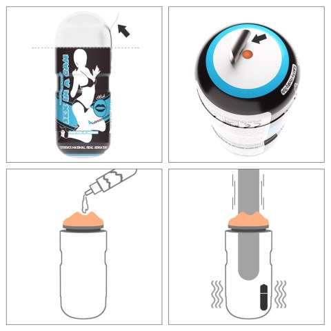 Masturbator wibrujący Lovetoy Sex In A Can usta 16 cm