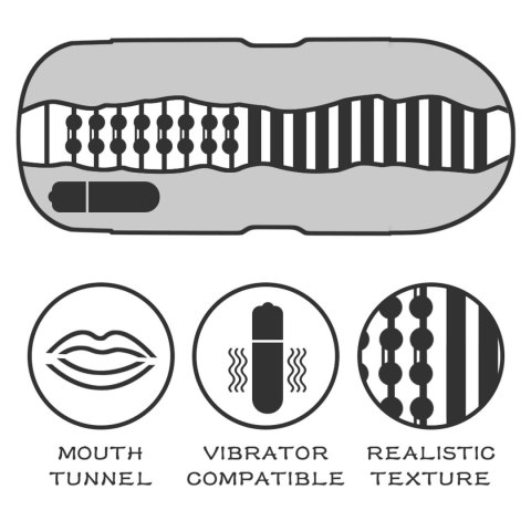 Masturbator wibrujący Lovetoy Sex In A Can usta 16 cm