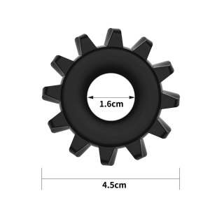 Pierścień erekcyjny Lovetoy Power Plus TPE czarny 4.5 cm