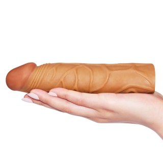 Przedłużka Pleasure X Tender Lovetoy brązowa TPE 17 cm
