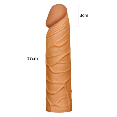 Przedłużka Pleasure X Tender Lovetoy brązowa TPE 17 cm