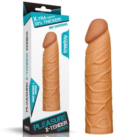 Przedłużka Pleasure X Tender Lovetoy brązowa TPE 17 cm