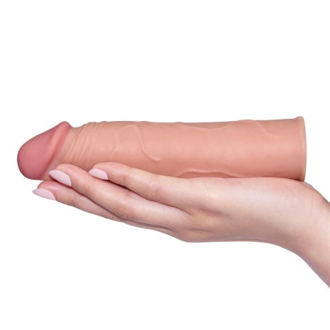 Przedłużka na penisa Lovetoy TPE brązowa 17 cm