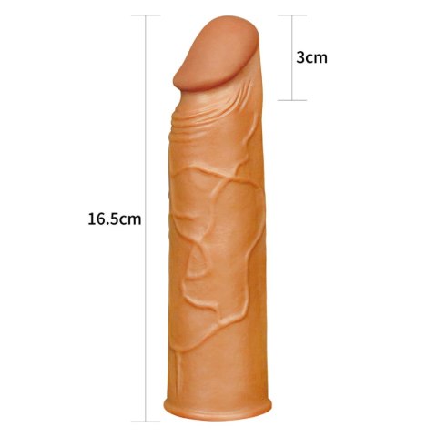 Przedłużka na penisa Lovetoy TPE brązowa 17 cm