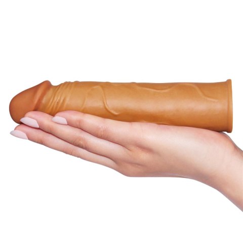 Przedłużka na penisa Lovetoy TPE brązowa 17 cm