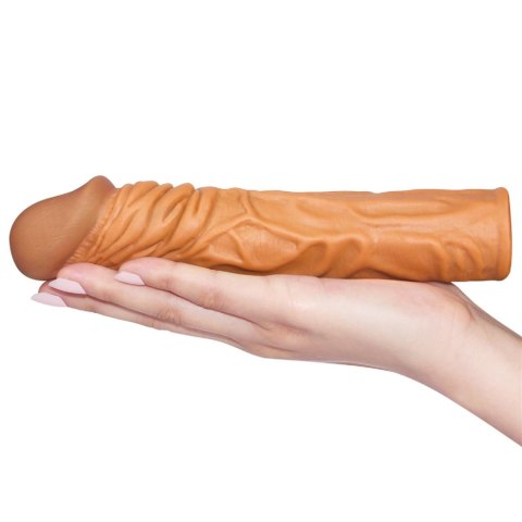 Przedłużka na penisa Lovetoy TPE brązowa 18 cm