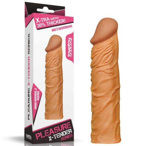 Przedłużka na penisa Lovetoy TPE brązowa 18 cm