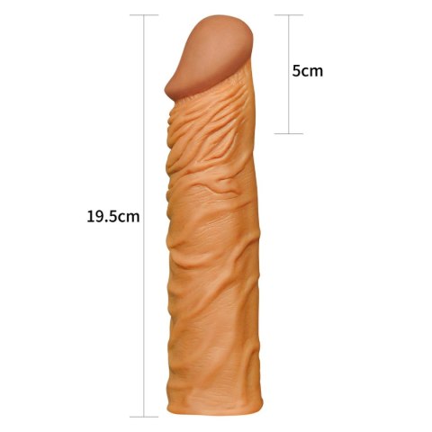 Przedłużka na penisa Lovetoy TPE brązowa 18 cm