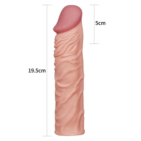 Przedłużka na penisa Lovetoy TPE cielisty 18 cm