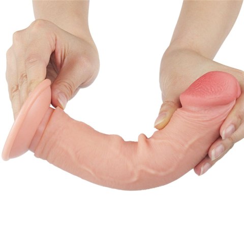 Dildo dwuwarstwowe Lovetoy TPE z przyssawką 8 cali