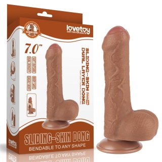 Dildo realistyczne Lovetoy brązowe 18 cm