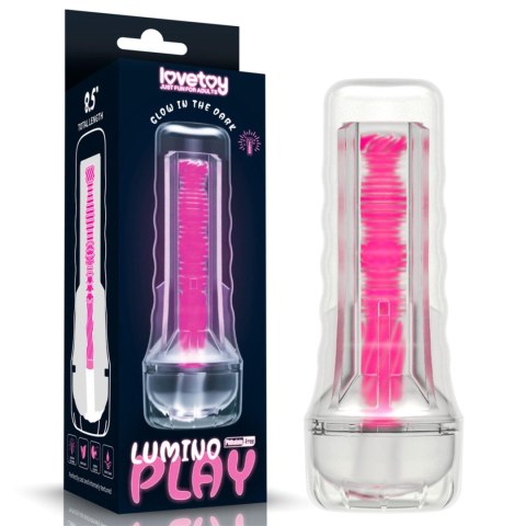 Masturbator Lumino Play Lovetoy świejący różowy 8,5 cala
