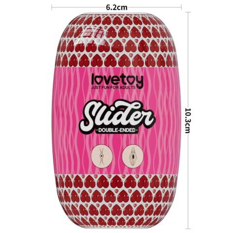 Masturbator dwustronny Lovetoy TPE cielisty 10 cm