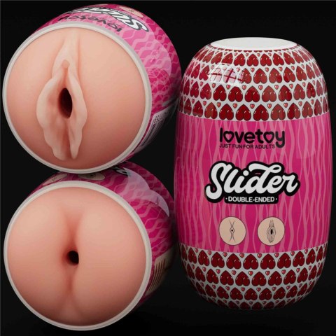 Masturbator dwustronny Lovetoy TPE cielisty 10 cm