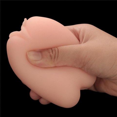 Masturbator dwustronny Lovetoy TPE cielisty 10 cm