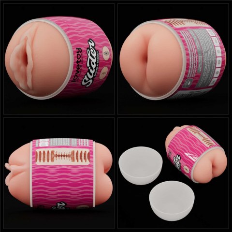 Masturbator dwustronny Lovetoy TPE cielisty 10 cm