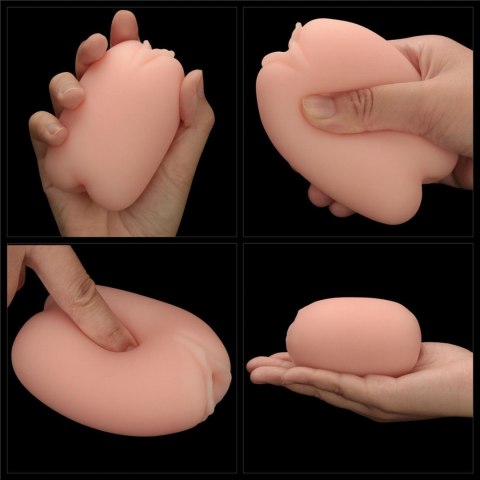 Masturbator dwustronny Lovetoy TPE cielisty 10 cm