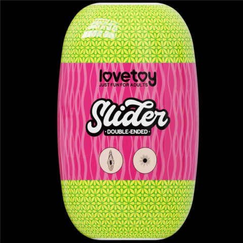Masturbator dwustronny Lovetoy z wibracjami cielisty 10 cm