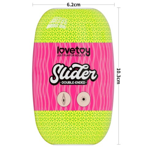 Masturbator dwustronny Lovetoy z wibracjami cielisty 10 cm
