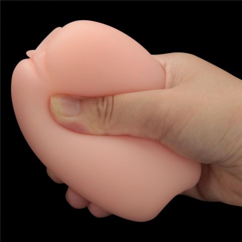Masturbator dwustronny Lovetoy z wibracjami cielisty 10 cm