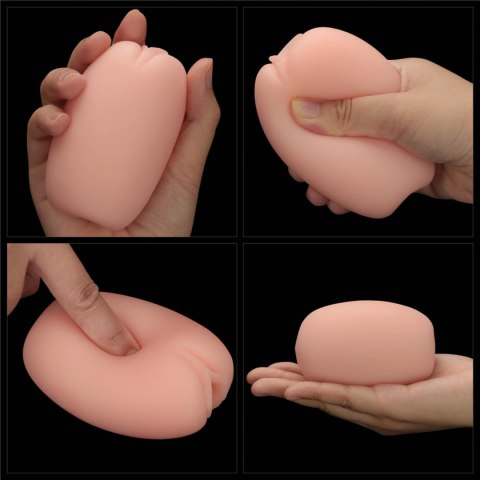Masturbator dwustronny Lovetoy z wibracjami cielisty 10 cm
