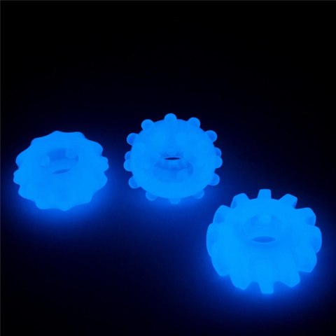 Pierścień erekcyjny Lovetoy Lumino Play niebieski świecący