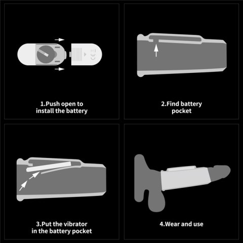 Pierścień wibrujący Lovetoy Knights Ring biały