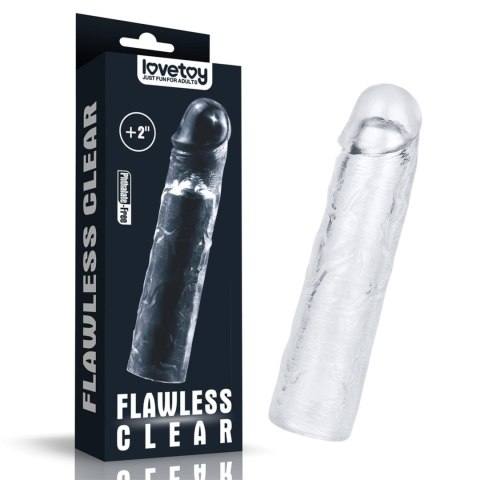 Przedłużka na penisa Lovetoy przezroczysta TPE 19 cm