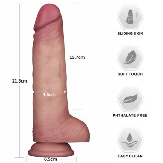 Dildo dwuwarstwowe Lovetoy Sliding Skin Pro II 21,6 cm