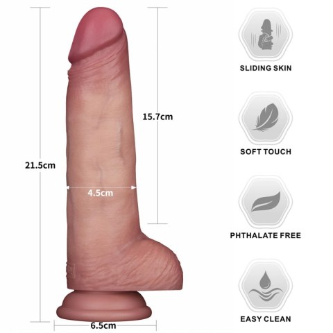 Dildo dwuwarstwowe Lovetoy Sliding Skin Pro II 21,6 cm