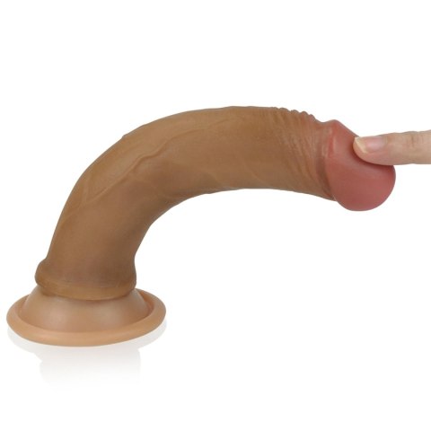 Dildo dwuwarstwowe Lovetoy platynowy silikon 18 cm