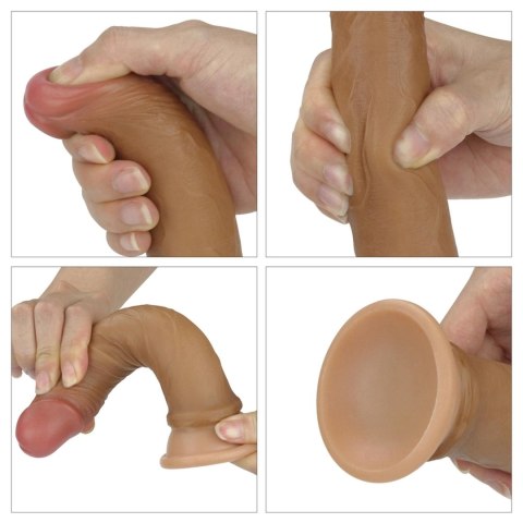 Dildo dwuwarstwowe Lovetoy platynowy silikon 18 cm