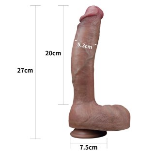 Dildo dwuwarstwowe Lovetoy platynowy silikon 27 cm