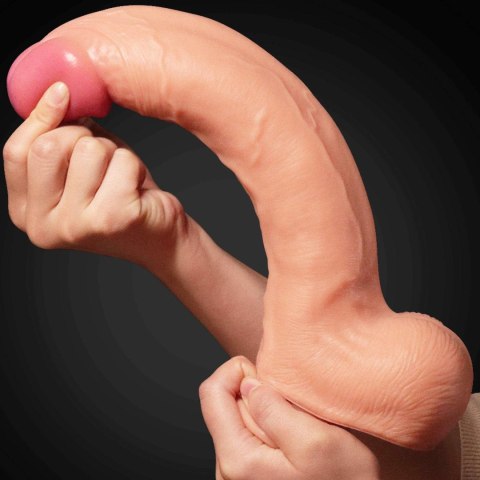Dildo dwuwarstwowe Lovetoy platynowy silikon 30.5 cm