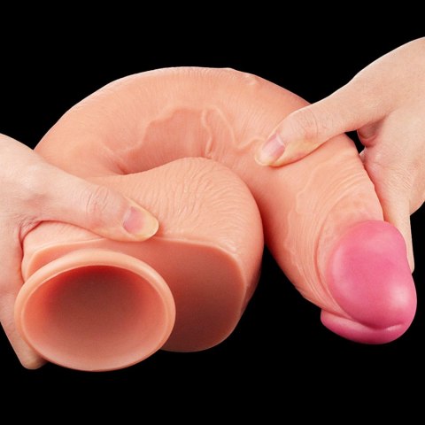 Dildo dwuwarstwowe Lovetoy platynowy silikon 30.5 cm