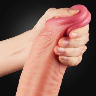Dildo dwuwarstwowe Lovetoy platynowy silikon 30.5 cm