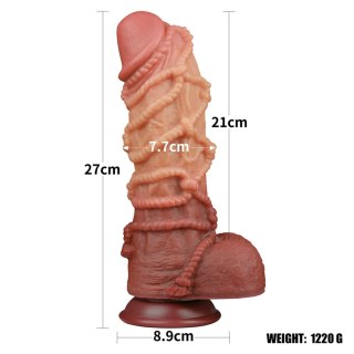 Dildo dwuwarstwowe Lovetoy silikon platynowy 26 cm