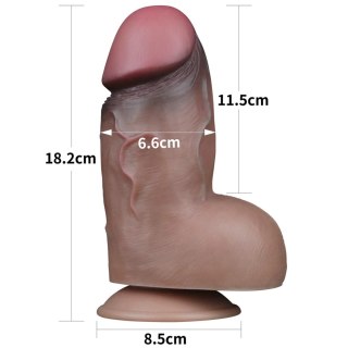 Dildo dwuwarstwowe Lovetoy silikonowe 18 cm