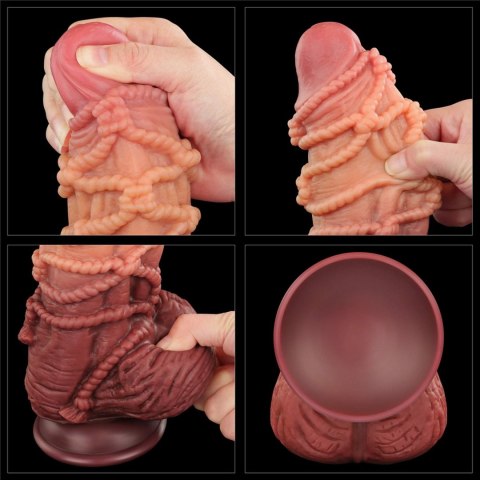 Dildo dwuwarstwowe Lovetoy silikonowe 24 cm